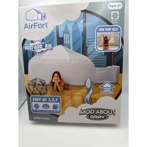 AirFort Mod About Gray Inflatable Play Tent Kids Indoor Fort 77in Wide NEW